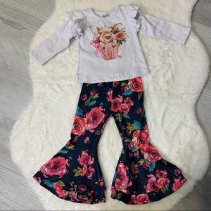 Floral Pig 2 Piece Set NWT, Baby Girl, Toddler Girl